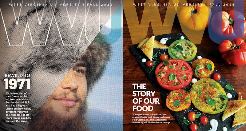 WVU magazine covers